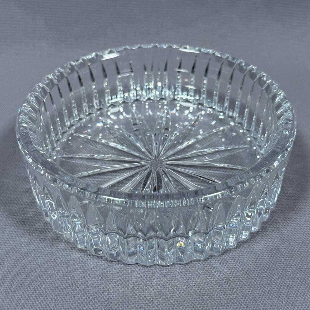 Waterford Clear Crystal Glass "Heritage" Wine Bottle Coaster (4-7/8")